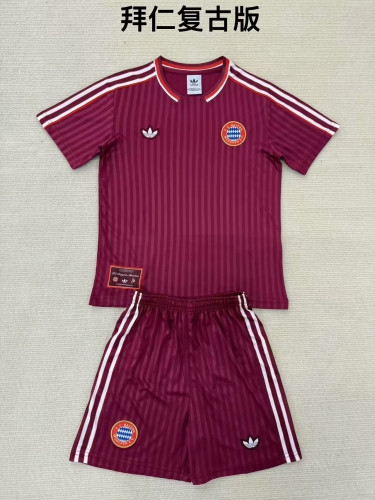 2025/26 Retro Bayern München Red Soccer Uniform-208