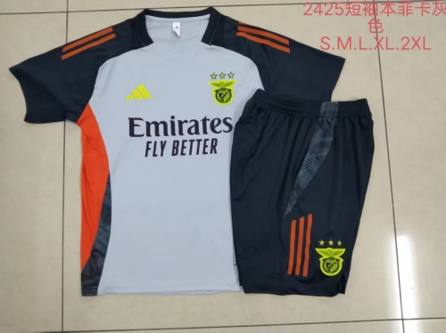 2024/25 Benfica Light Gray Shorts-Sleeve Thailand Tracksuit Uniform-815