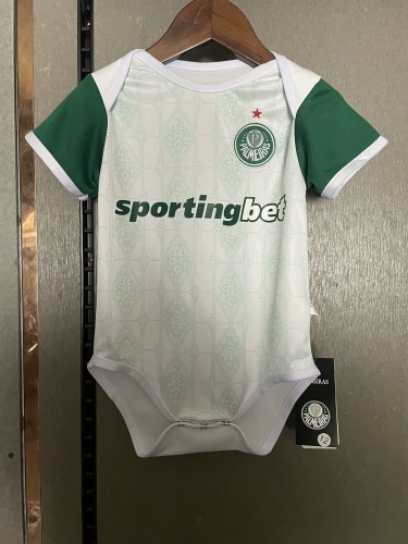 (Size 9&12) 2025/26 SE Palmeiras Away White Baby Soccer Uniform-308