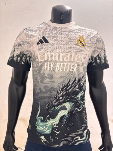 Player Special Version 2025/26 Real Madrid White & Gray Thailand Soccer Jersey AAA-MY