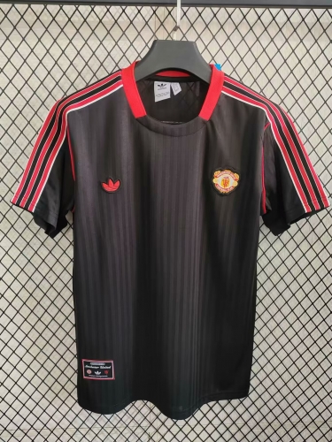 2025/26 Retro Manchester United Black Soccer Cotton T-Shirts-23