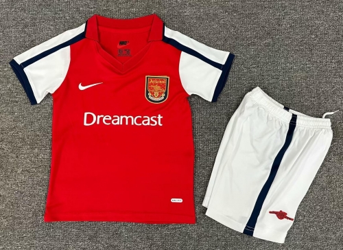 00/02 Retro Version Arsenal Home Red Kids/Youth Soccer Uniform-1040