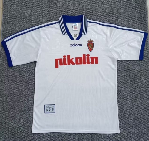 97/98 Retro Version Real Zaragoza Home White Thailand Soccer Jersey AAA-301