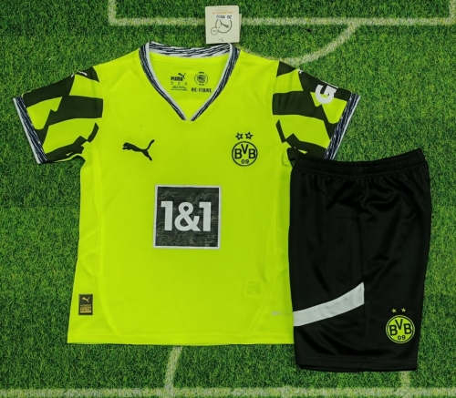 Kids 2024/25 Special Version Borussia Dortumund Green Kids/Youth Soccer Uniform-123