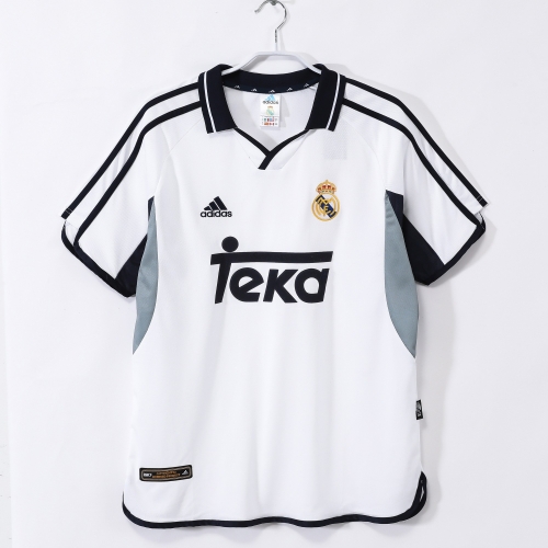 00/01 Retro Version Real Madrid Home White Thailand Soccer Jersey AAA-710