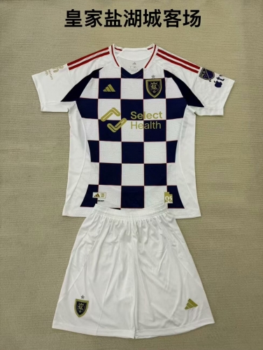 Kids 2025/26 Real Salt Lake Away White Youth/Kids Soccer Uniform-208