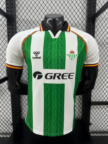 Player Version 2025/26 Real Betis Home White and Green Thailand Soccer Jersey AAA-XY