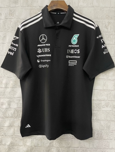 2025 Mercedes Benz Black Formula One Racing Shirts-805