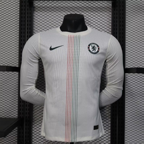 Player Version 2025/26 Chelsea Away White Thailand LS Soccer Jersey AAA-888