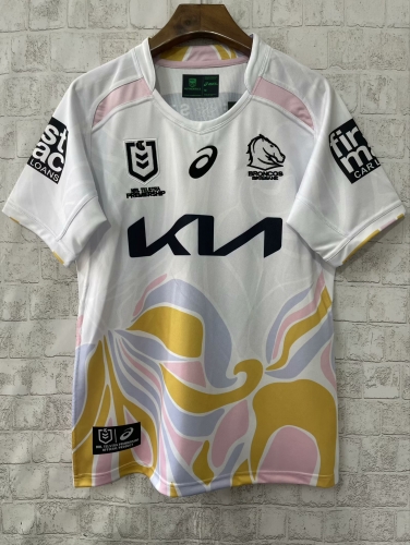 2025 Commemorative Version Mustang White Thailand Rugby Training Shirts-805