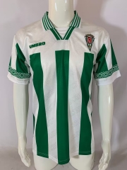 96/97 Retro Version Cordoba CF Home White & Green Thailand Soccer Jersey AAA-503