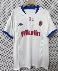 01/02 Retro Version Real Zaragoza Home White Thailand Soccer Jersey AAA-95