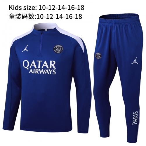 Kids 2025/26 Paris SG CaiBlue Kids/Youth Thailand Soccer Uniform-411