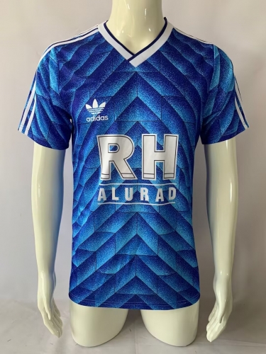 88/89 Special Retro Version Schalke 04 Blue Thailand Soccer Jersey AAA-503