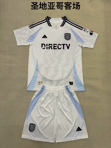 Kids 2025/26 Santiago FC Away White Kids/Youth Soccer Uniform-208/1040