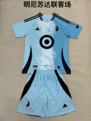 2025/26 Minnesota United FC Away Blue Soccer Uniform-208