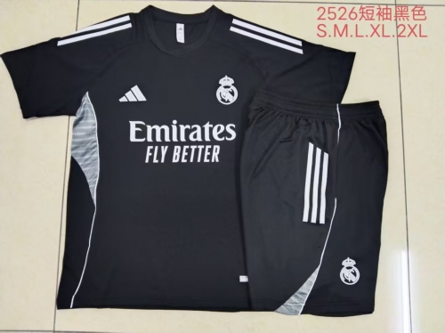 2025/26 Real Madrid Black Soccer Tracksuit Uniform Vest -815