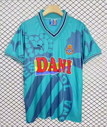 96/97 Retro Version RCD Espanyol 2nd Away Lake blue Thailand Soccer Jersey AAA-95