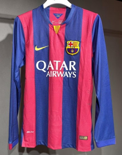 Player Retro Version 2014/15 Barcelona Home Red & Blue Thailand LS Soccer Jersey AAA-703