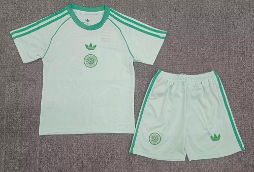 Kids 2025/26 Commemorative Version Celtic Green Kids/youth Soccer Uniform-A