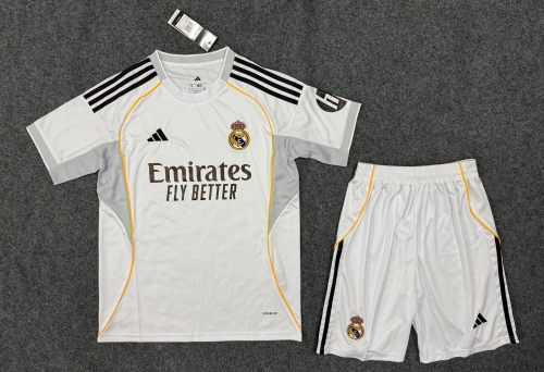 2025/26 Real Madrid Home White Soccer Uniform-315/302/36