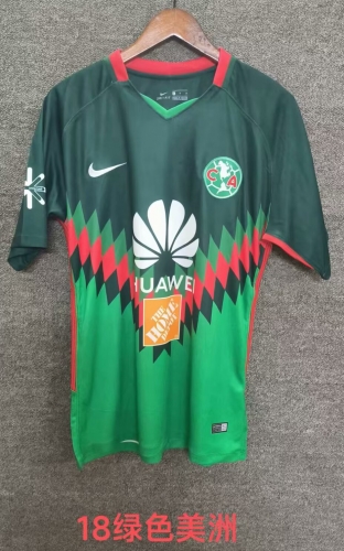 2018 Retro Version Club América Green Thailand Soccer Jersey AAA-709