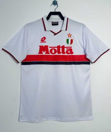 93/94 Retro Version AC Milan Away White Thailand Soccer Jersey AAA-811