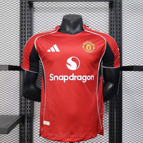 Player Version 2025/26 Manchester United Home Red Thailand Soccer Jersey AAA-888