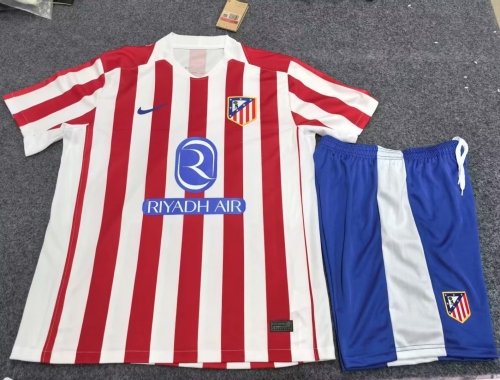 2025/26 Atlético Madrid Home Red & White Soccer Uniform-315