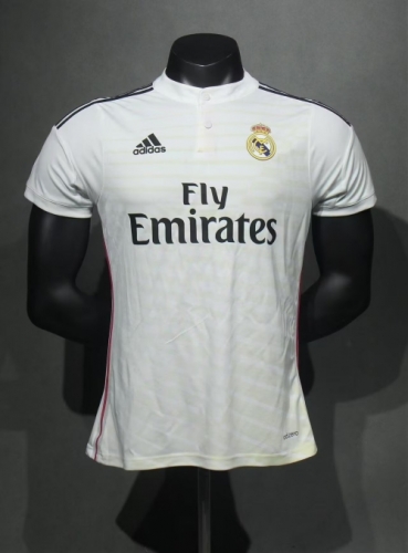 Player Retro Version 2014-15 Real Madrid Home White Thailand Soccer Jersey AAA-703