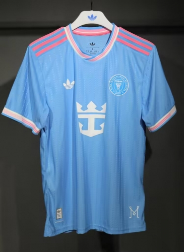 Player Version 2025/26 Inter Miami CF 2nd Away Blue Thailand Soccer Jersey AAA-MY/703/308