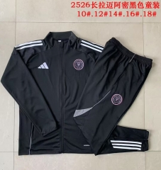 2025-26 Inter Miami CF Black Youth/Kids Thailand Soccer Jacket Uniform-815