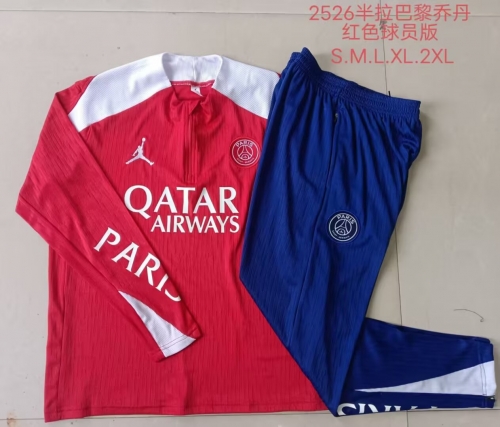 Player Version 2024/25 Paris SG Red Thailand Soccer Uniform-815
