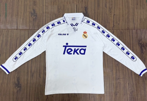 94-96 Retro Version Real Madrid Home White LS Thailand Soccer Jersey AAA-2041/601