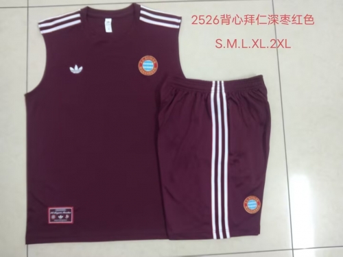 2025/26 Retro Bayern München Red Thailand Soccer Vest Set-815
