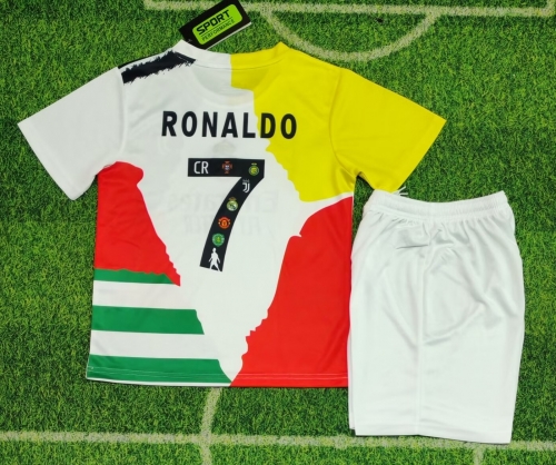 Kids 2025/26 Commemorative Version Rea Madrid White #7 (RONALDO) Kids/Youth Soccer Uniform-507/123/522