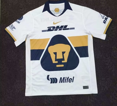 2025/26 Pumas UNAM Home White Thailand Soccer Jersey AAA-522/320/416