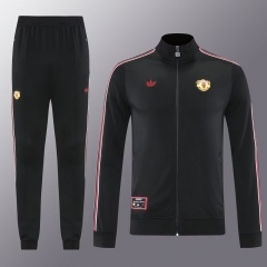 2025/26 #01 Manchester United Black Thailand Soccer Jacket Uniform-815/LH/703