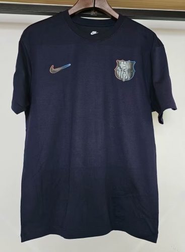 2025/26 Barcelona Black Soccer Cotton T-Shirts-308