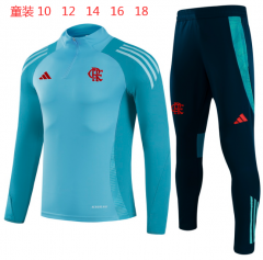 Kids 2025/26 CR Flamengo Light Blue Kids/Youth Soccer Tracksuit Uniform-GDP