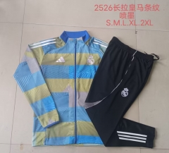 2025/26 Real Madrid Yellow & Blue Thailand Jacket Uniform-815