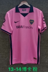 13/14 Retro Version Boca Juniors Pink Thailand Soccer Jersey AAA-709