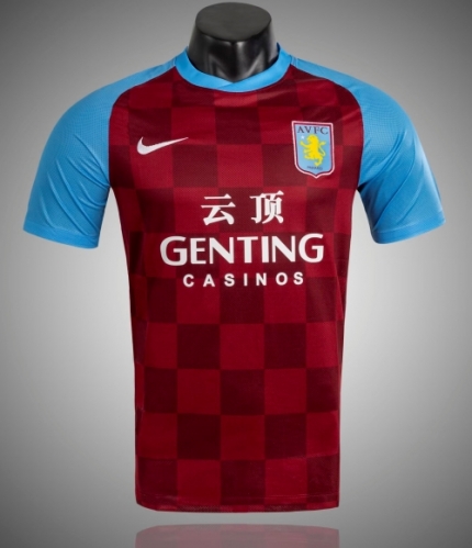 11/12 Retro Version Aston Villa Home Red Thailand Soccer Jersey AAA-1041