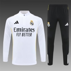2025/26 Real Madrid White Soccer Tracksuit Uniform-801/GDP