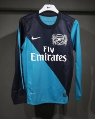 Player Retro Version 11/12 Arsenal Away Blue LS Thailand Soccer Jersey AAA-703