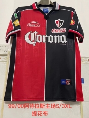 99/00 Retro Version Atlas FC Home Red & Black Thailand Soccer Jersey AAA-2041