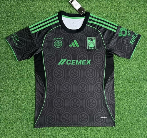 2025/26 Tigre UANL 2nd Away Black Thailand Soccer Jersey AAA-522/416/320
