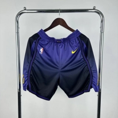 2025 Season City Version Los Angeles Lakers NBA Black & Blue Shorts-311