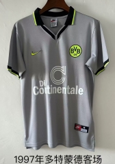 1997/98 Retro Version Borussia Dortmund Away Gray Thailand Soccer Jersey AAA-709