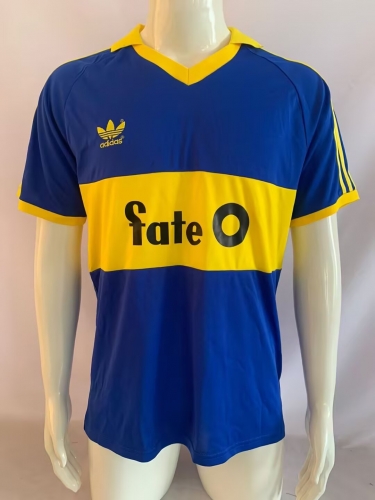 86/88 Retro Version Boca Juniors Home Yellow & Blue Thailand Soccer Jersey AAA-503